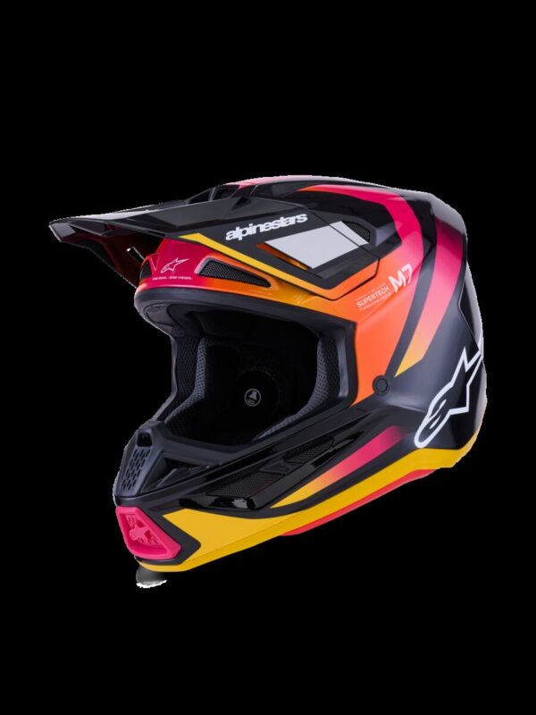 HELMET SM7 RISE BLK/YL/PINK 2X