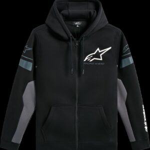 HOODIE ZIP ESEMEX BLACK/CHARCO