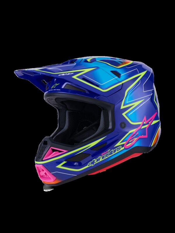 HELMET SM7 CAST BLU/YL/PINK M