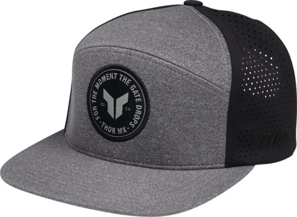 HAT BADGE HTR GY/BLACK