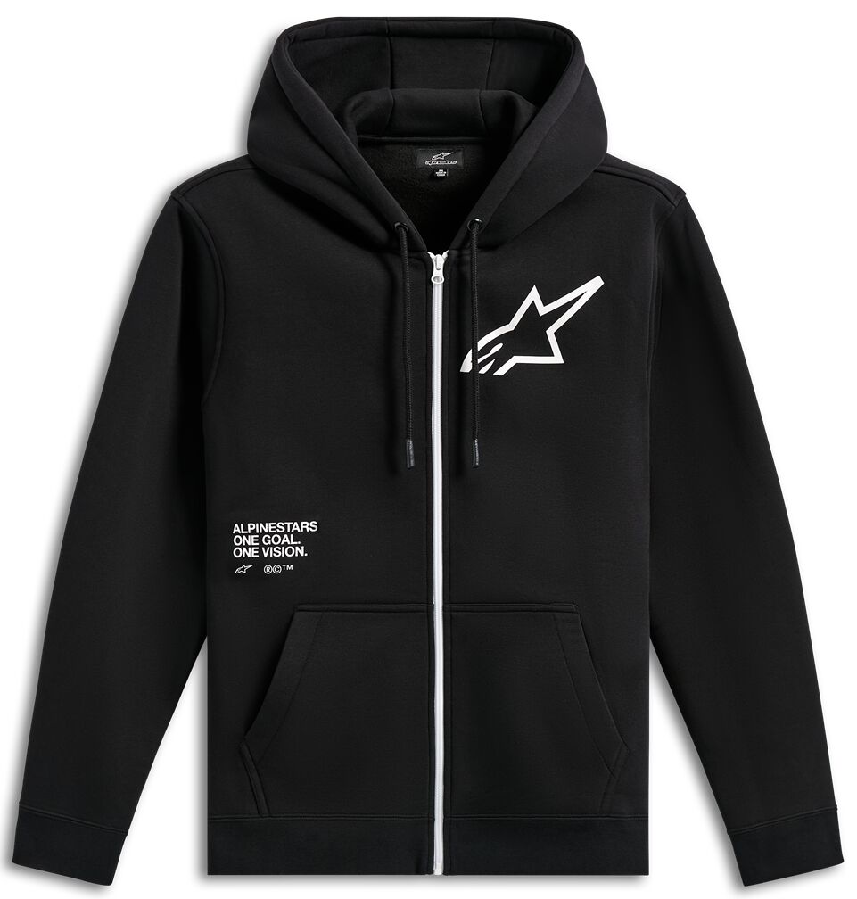 Hoodie zip transverse black 2x