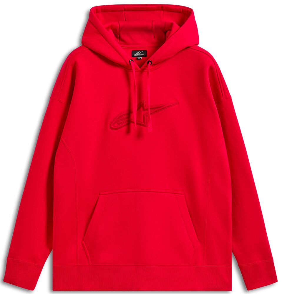 Hoodie oversized emergent red