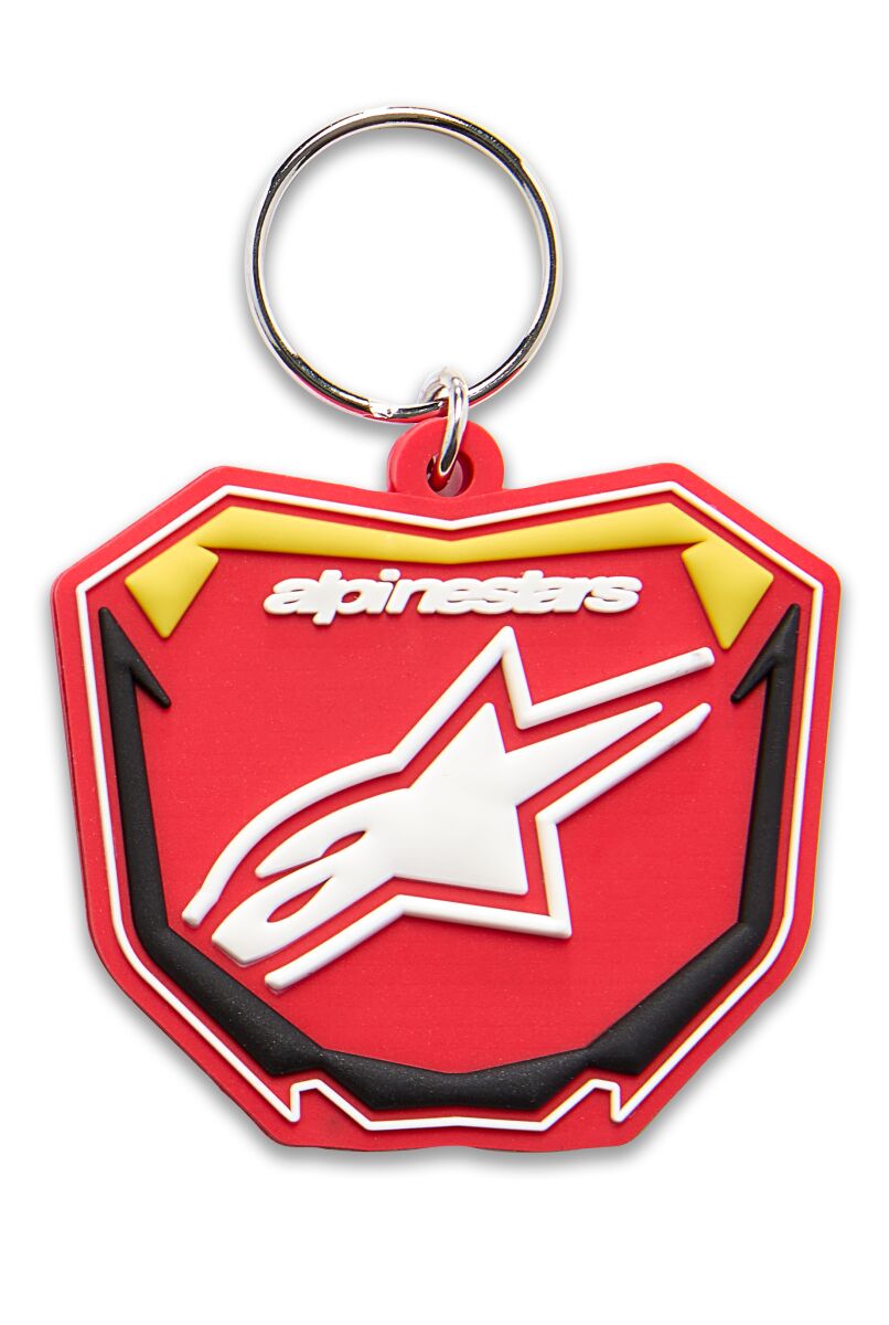Key fob plate red/yellow/black