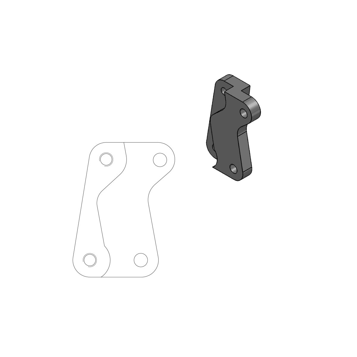 Pidur caliper adaptor sm