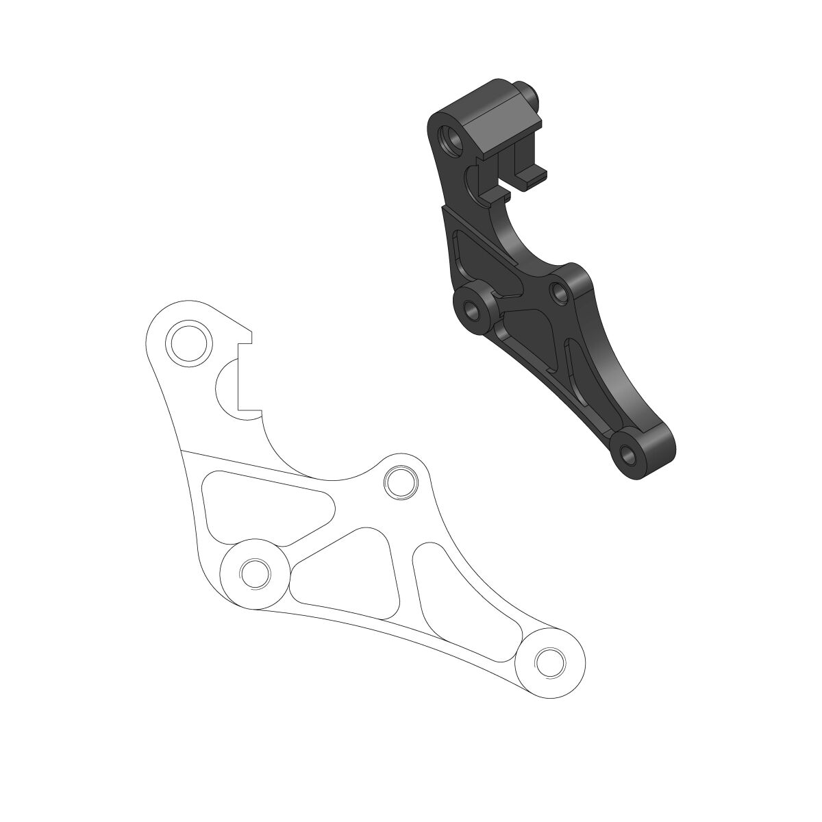 Pidur caliper adaptor sm