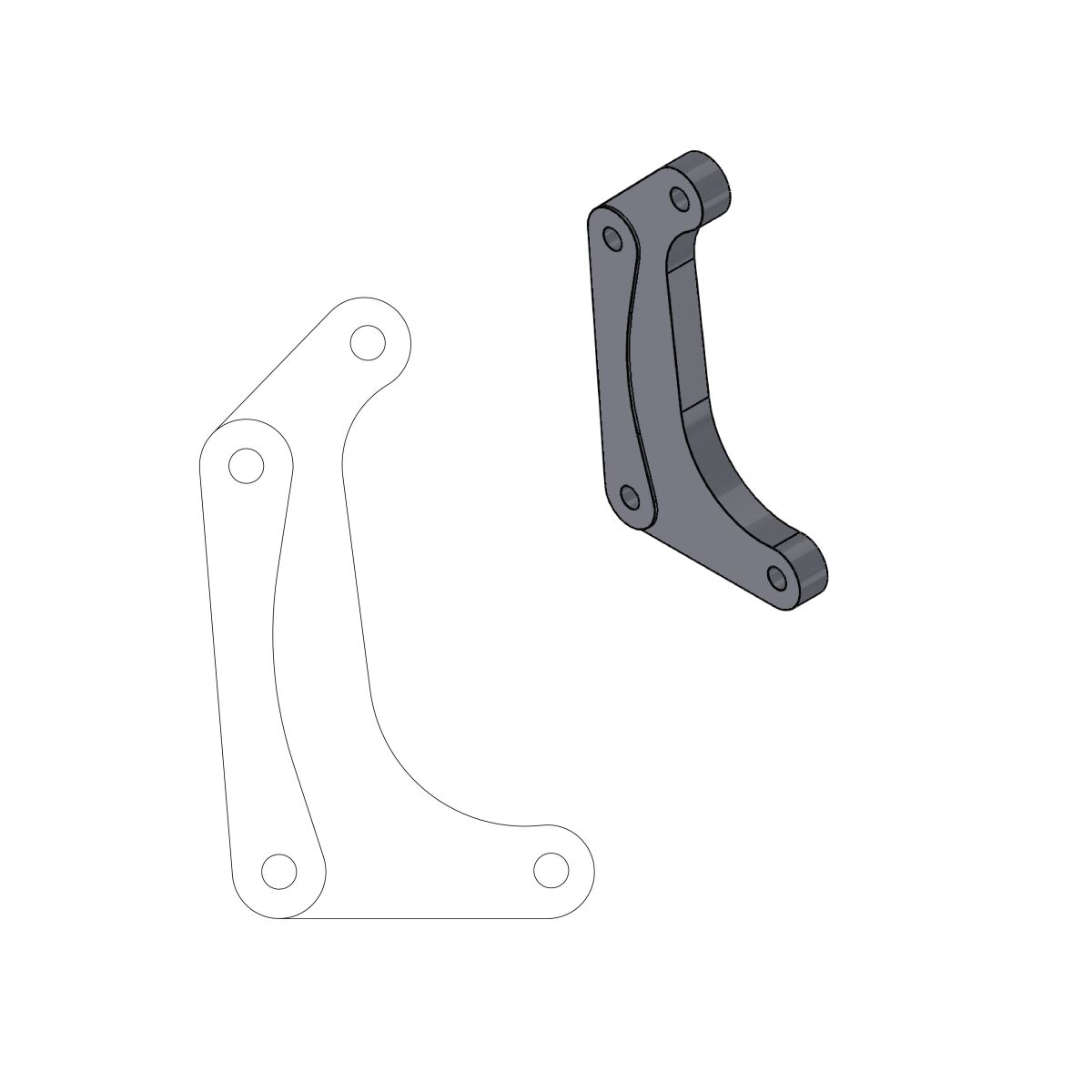 Pidur caliper adaptor sm
