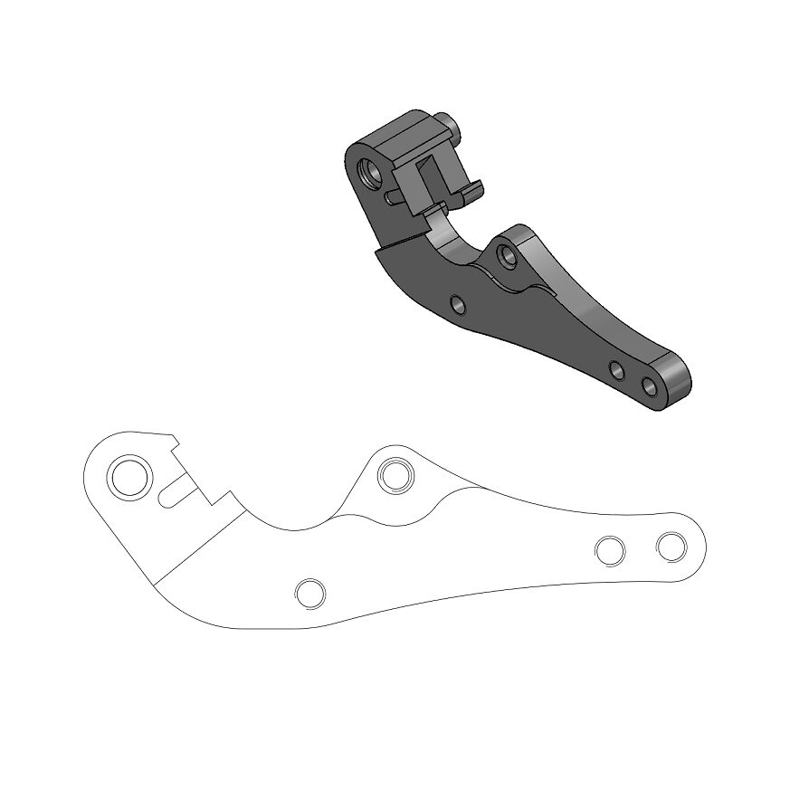 Pidur caliper adaptor sm