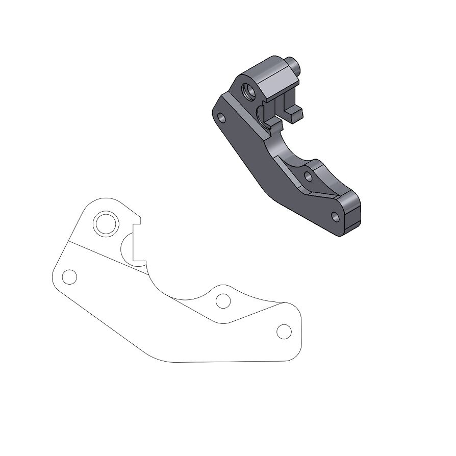 Pidur caliper adaptor