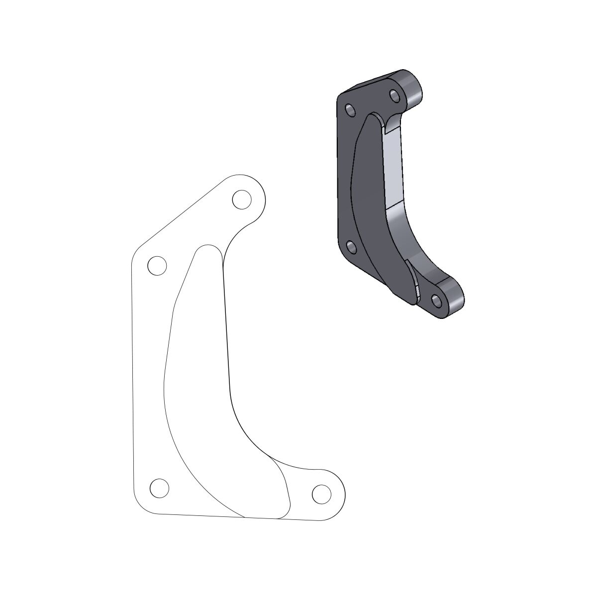Pidur caliper adaptor sm