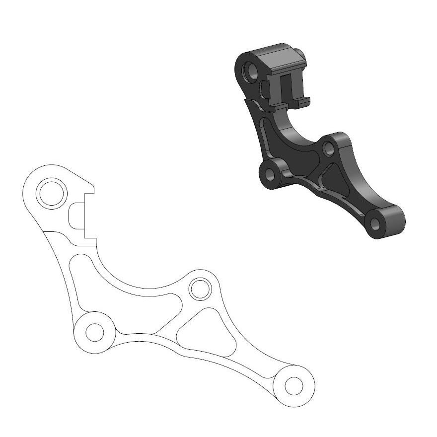 Pidur caliper adaptor sm
