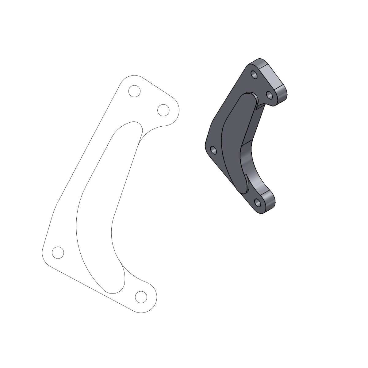 Pidur caliper adaptor sm