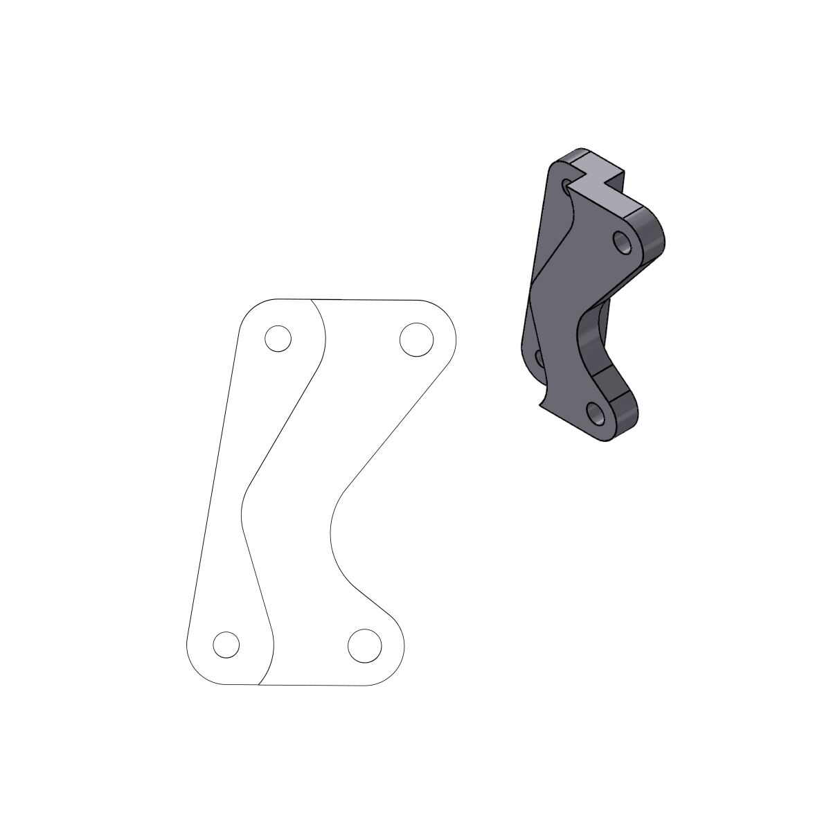 Pidur caliper adaptor sm