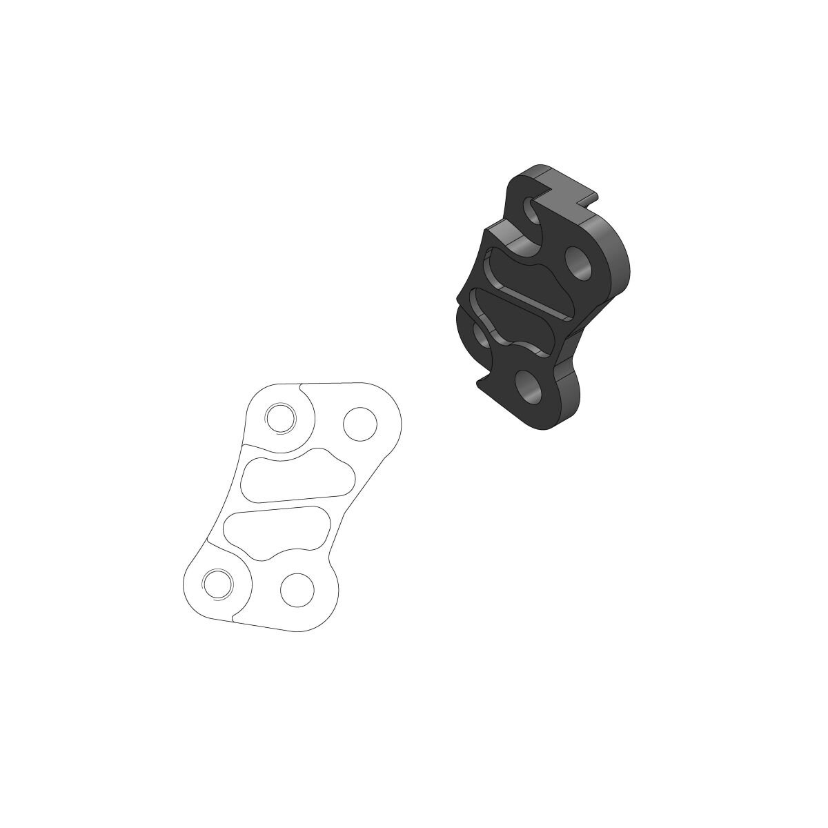 Pidur caliper adaptor