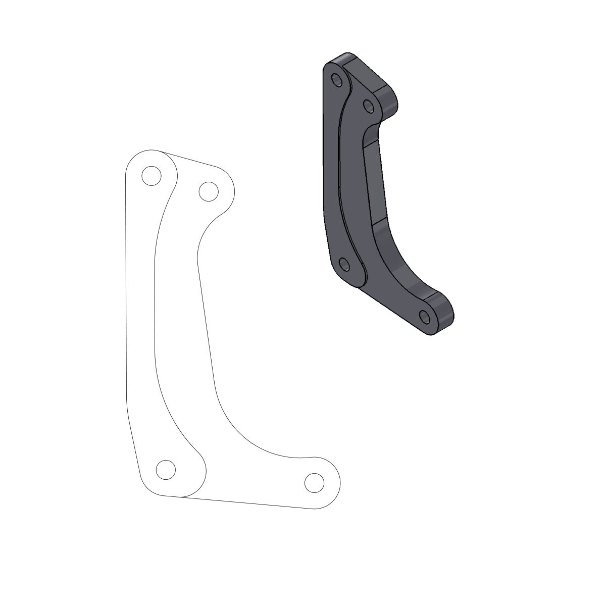 Pidur caliper adaptor sm