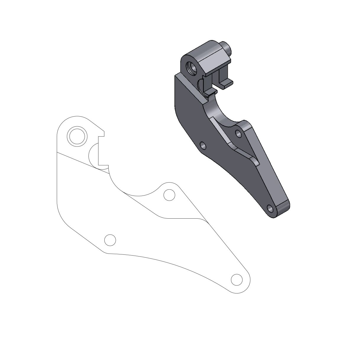 Pidur caliper adaptor sm