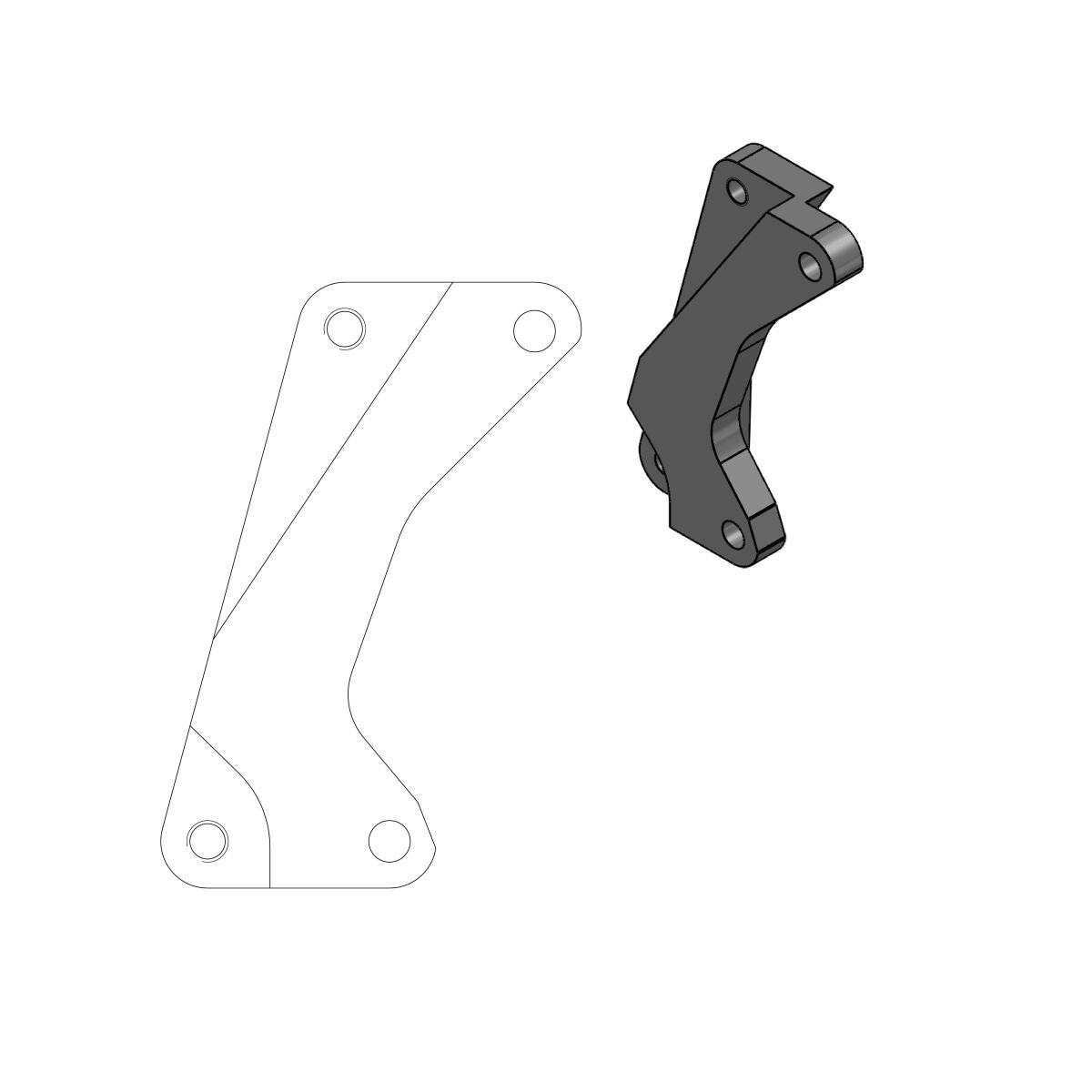 Pidur caliper adaptor sm