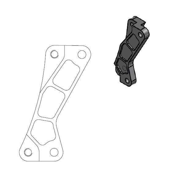 Pidur caliper adaptor sm