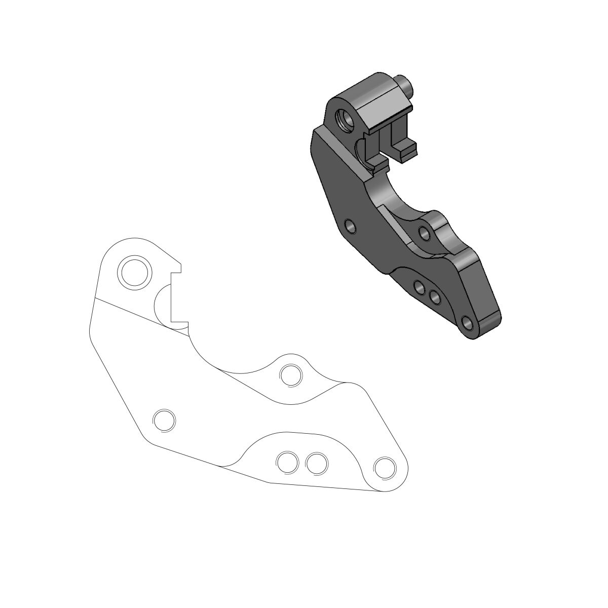 Pidur caliper adaptor