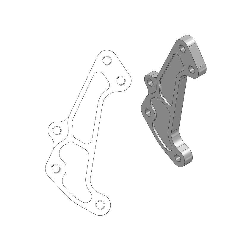Pidur caliper adaptor sm