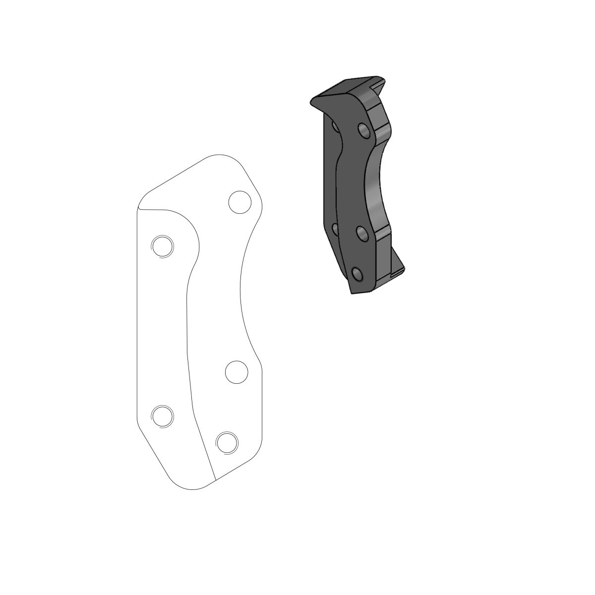 Pidur caliper adaptor sm