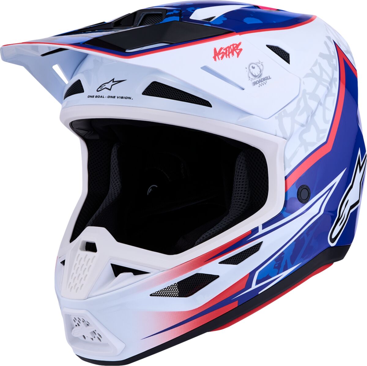 Kiiver sm7 blaster wht/blu/red