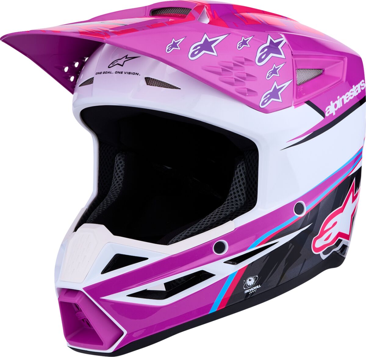Kiiver noorte sm3 falcon pu/wh/pk